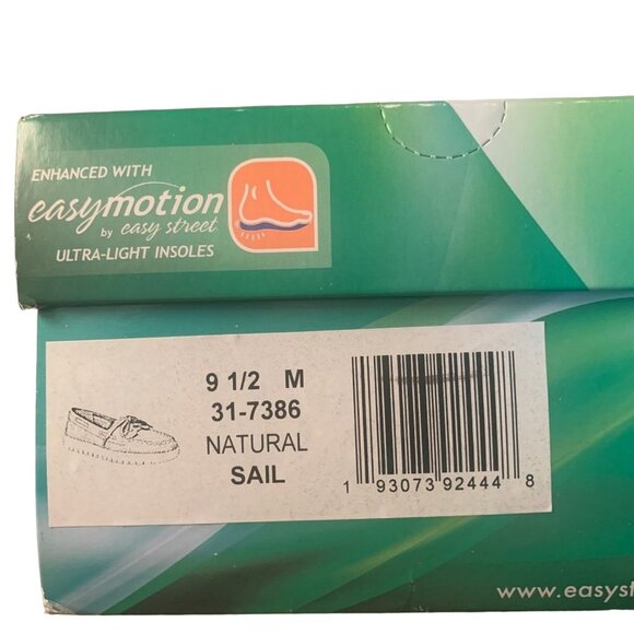 NWT EASY STREET SAIL SPORT COMFORT WAVE LOAFER SNEAKER NATURAL 9.5 - Picture 9 of 10